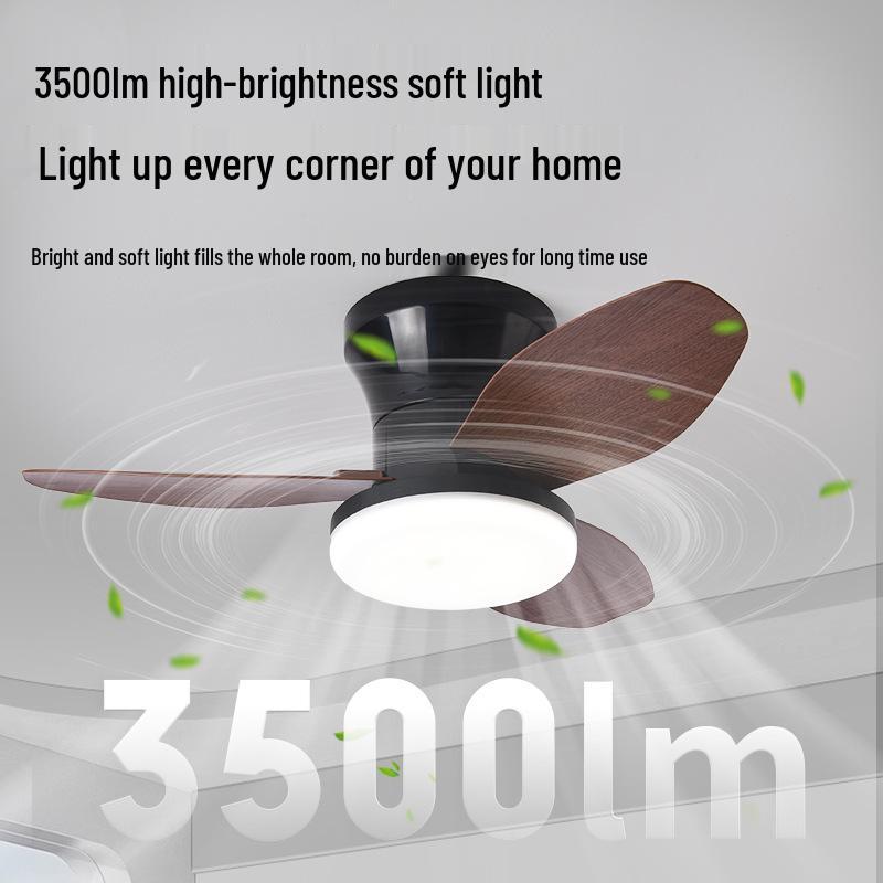 Nordic Ceiling Fan Light for Bedroom & Kids' Room - Stylish Inverter Fan for Small Spaces
