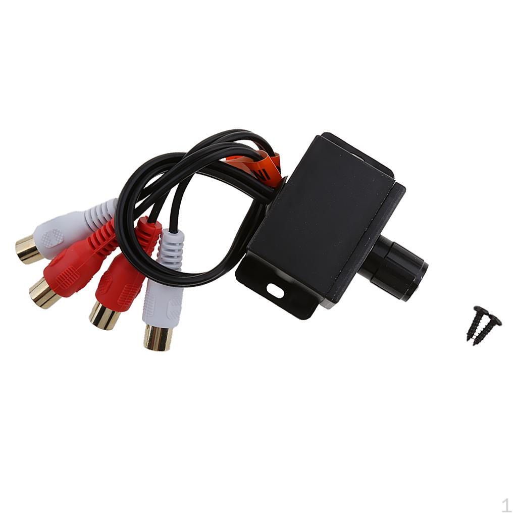 car Audio Amplifier Sound Adjuster RCA Level Remote Bass Control