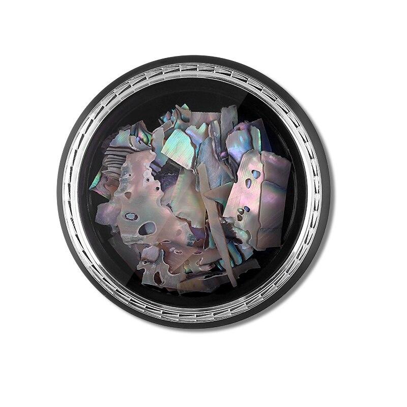 3 scatole Decorazioni per unghie 3D Abalone lucido Perla Conchiglia Fetta Fiocco Pietre per nail art Pendenti e punte Consigli Accessori per manicure Colore naturale