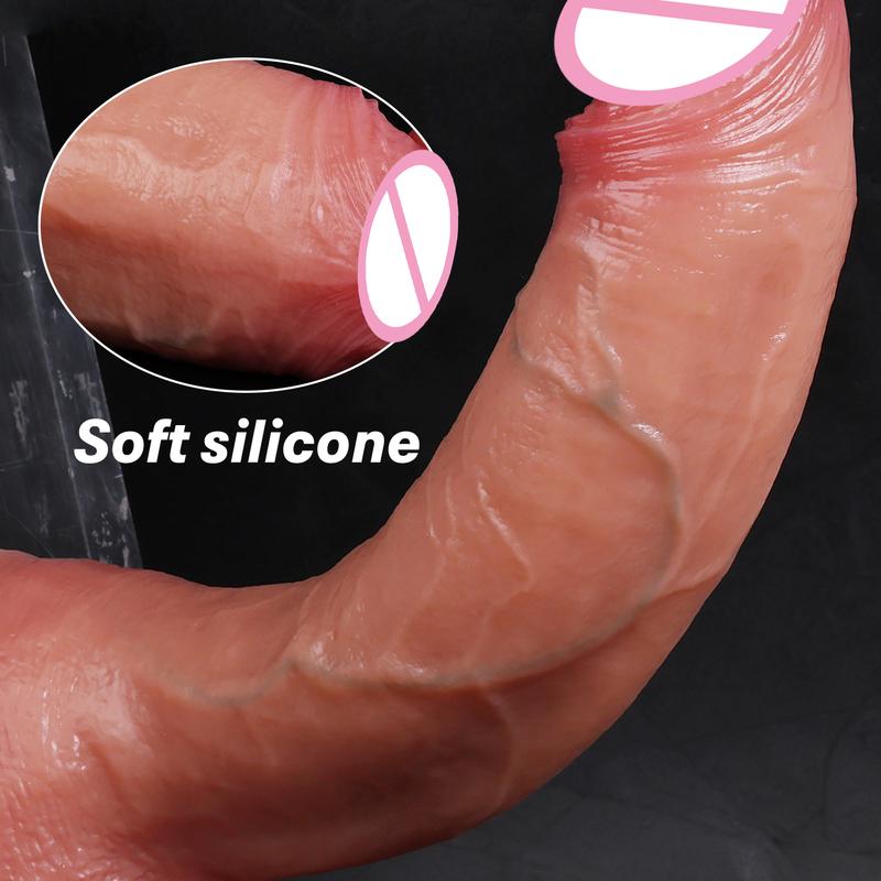 Oversized Soft Realistic Thick Dildo Gay Sex Toy for Women Suction Cup Big Dick Anal Plug Vaginal Masturbators Silicone Penis