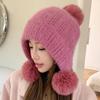 Thickened Knitted Cap Warm Ear Protection Cap Velvet Earmuffs Cap  for Women