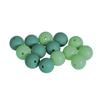 Silicone Beads, 15mm Ø, Turquoise Tones, 14 Pcs