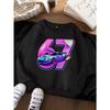 Unisex Kids Crewneck Sweatshirt For Over 4 Years Old Boys Girls Colorful Racing Sports Car Number 67 Soft Long Sleeve Pullover Top For 4-12 Children