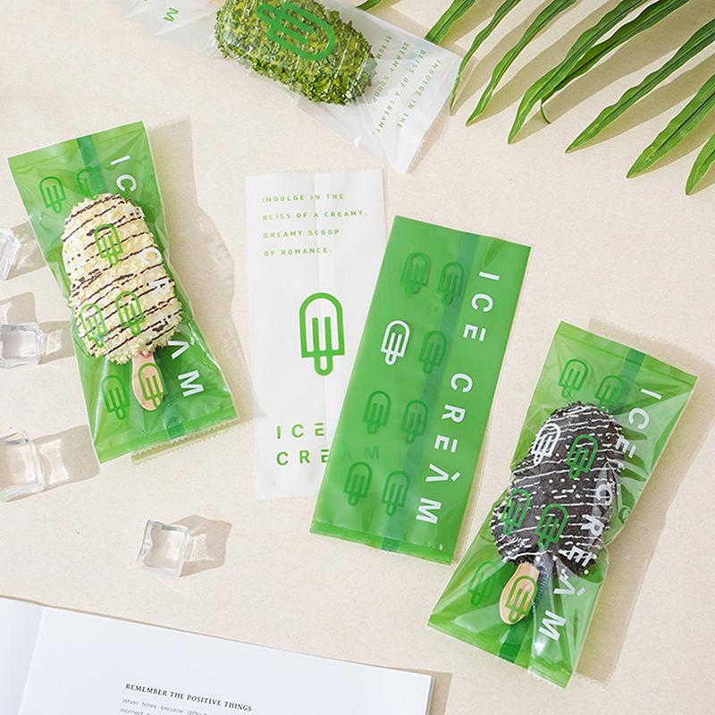 50 tk Toidukvaliteediga Jäätisekotte Ühekordselt Kasutatav Plastikust Popsikukaitsekate Hoiustamine Läbipaistev Jääpopsikute Pakkekott Ise Tee