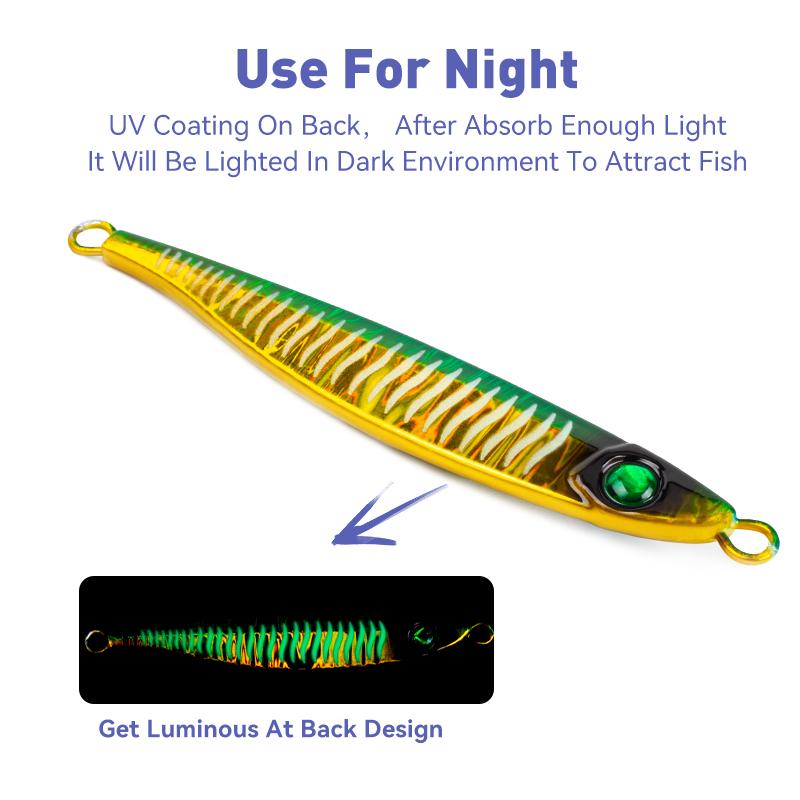 Kingdom Far Casting Sinking Slow Jigging 30g 80mm 60g 100mm Micro Jig Fishing Lure Artificial Saltwater Bass Bait Tackle