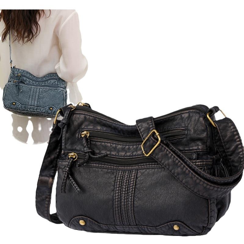 

Yogodlns Винтажная женская большая сумка Женская сумка через плечо через плечо чёрный