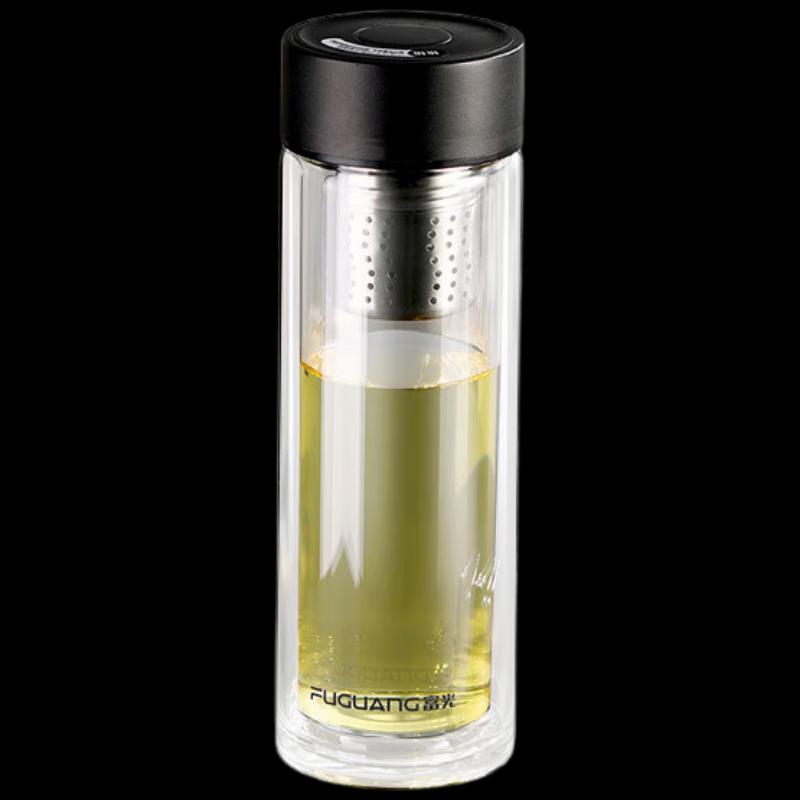 Fuguang Magnetic Tea Infuser Double-Wall Glass Cup