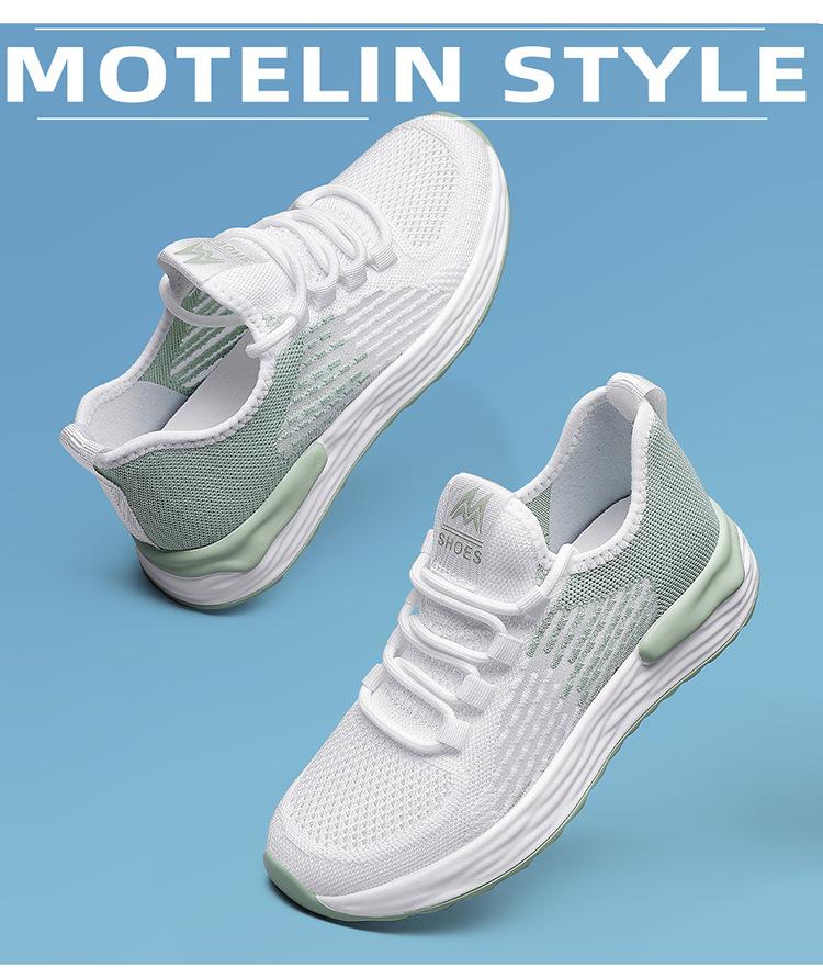 2025 summer new knitted breathable versatile casual women's shoes soft sole thin breathable work shoes long wear not tired feet