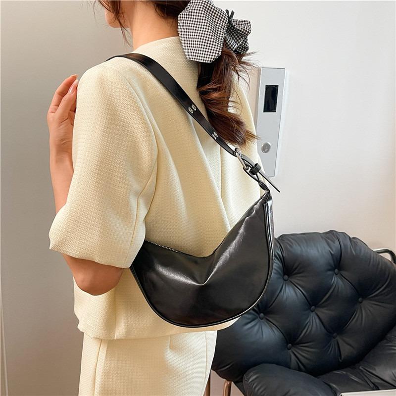 Retro Knödeltasche Achseltasche neue leichte lässige einfarbige Schulter-Umhängetasche Damentasche