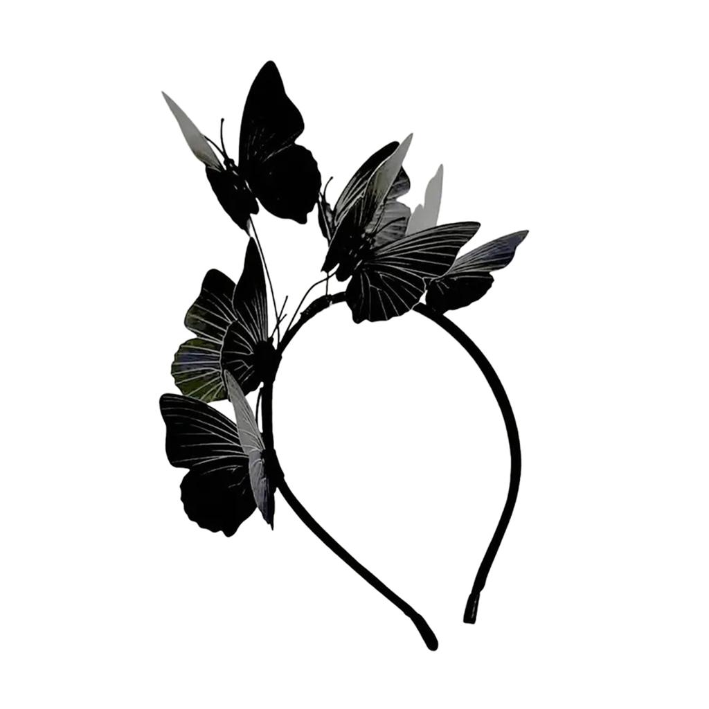 Yousheng Women Headband Colorful Butterflies Decor Bridal Hair Band Parties Cosplay Halloween Hair Accessories