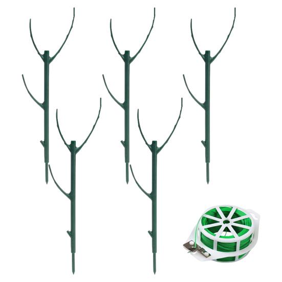 

1 комплект опорной рамы для растений, штабелируемые колья для веток, опорная решетка для растений для помещений