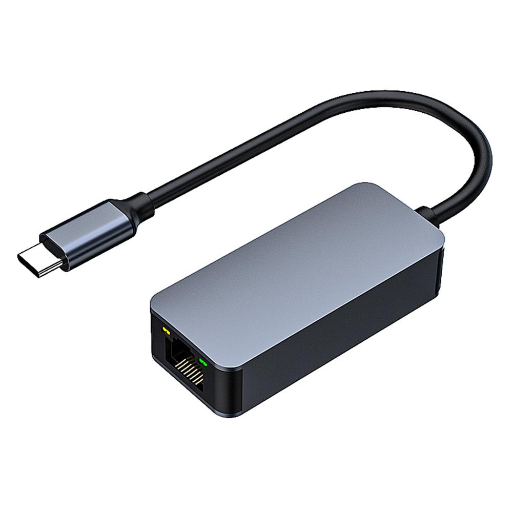 

2500Mbps Type-C Ethernet To RJ45 2.5G Adapter Aluminum Housing Type-C To RJ45 Network Converter for PC Laptop