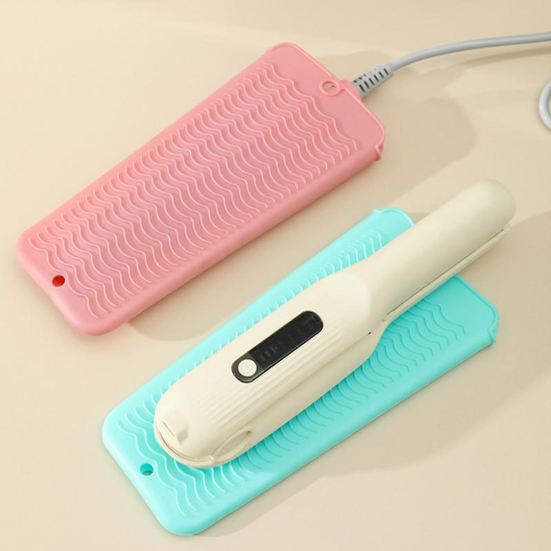 Silicone Hair Curling Wand Cover Hair Straightener Storage Bag Hairdressing Curling Iron Insulation Mat Heat Resistant Pouch