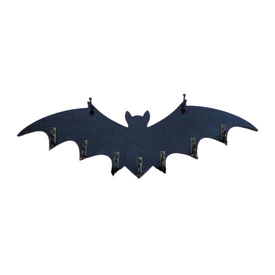 

Крючок для хранения, настенный декор на Хэллоуин, прочный, несущий, простой в установке, настенный крючок в форме летучей мыши, вешалка для ювелирных изделий, украшение для вечеринки чёрный