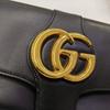 [Gebraucht] Arli Gold Logo Double G Metall-Accessoire Leder Kleine Quadratische Crossbody-Umhängetasche - Gut #TJVH3B
