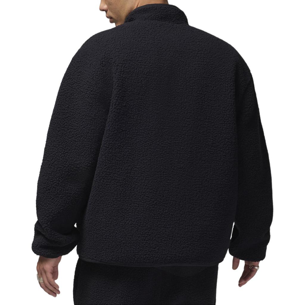 Jordan Veste Polaire Flight FW24 Poil Long Confortable Fermeture Éclair Chaude Vestes Homme Noir FV7448-010