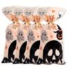 Plastic Flat Mouth Gift Bag 100pcs, Biscuit Snack Bag, Children's Halloween Party Gift Bag, Halloween Candy Bag.