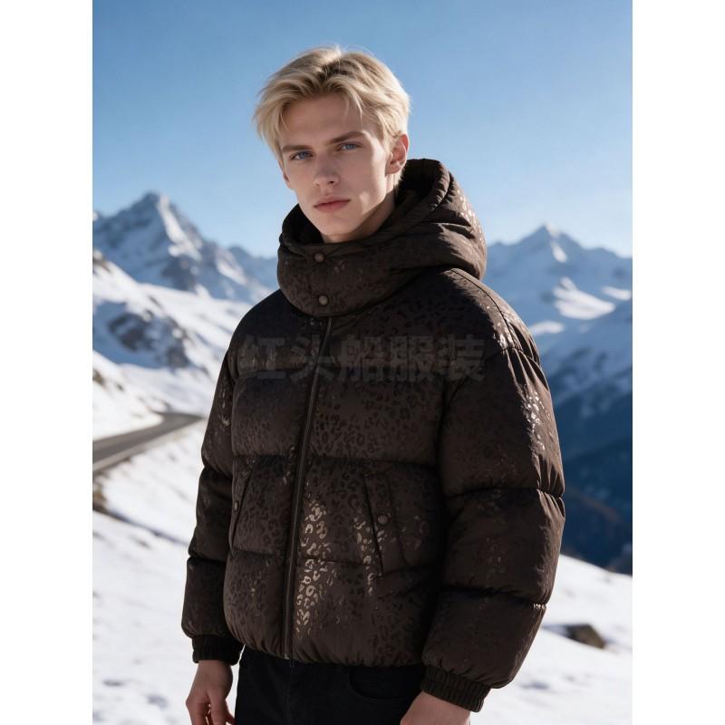 Mens Water-Activated Color-Changing Hooded Cotton Puffer