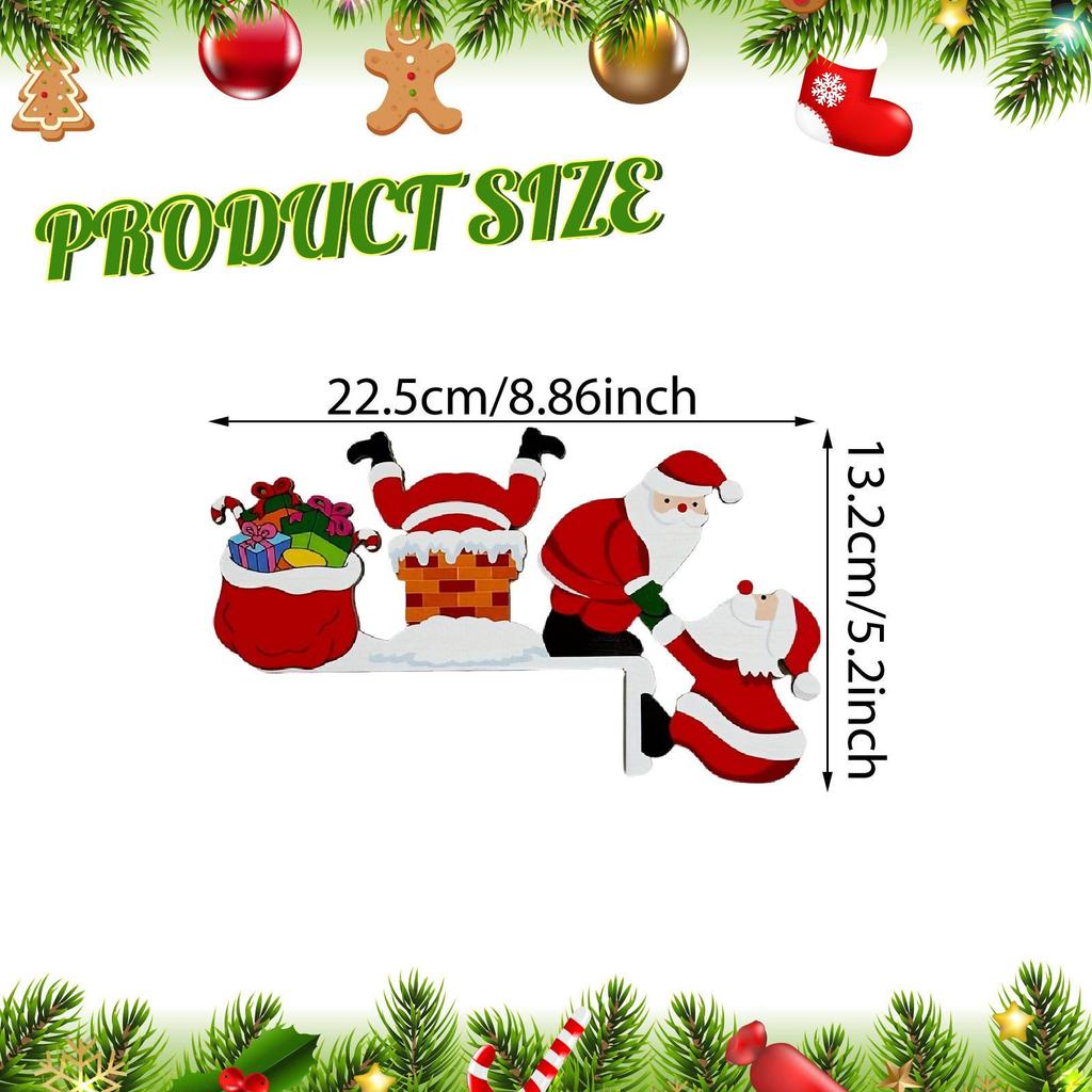 Christmas Door Topper Top Frame Corner Sign Decor Sturdy Compact Gift Props DIY Craft Ornament