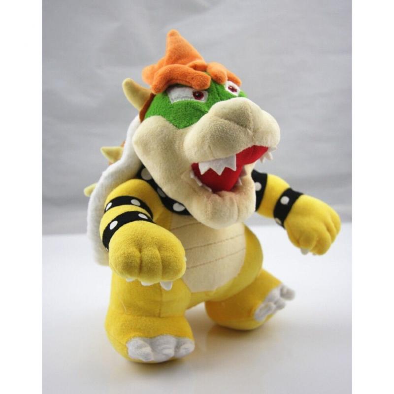 Jucărie de pluș Bowser Koopa, personaj Super Mario, în picioare