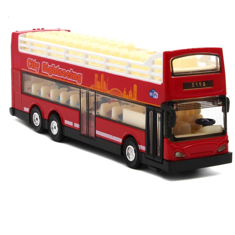 

Легкосплавный автобус, Двухэтажный автобус, Музыкальные машинки со звуком и светом, Игрушки Size:18.5*6*4cm красный