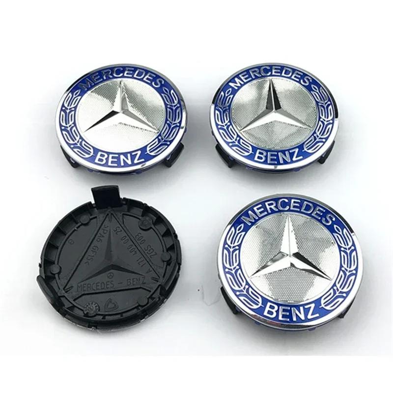 Hub Cap 4PCS 75mm NEW Car Logo Wheel Center Hub Caps Cover for Mercedes Benz B/C/E/S Class A Class C200L GLC GLK CLA W166 W163 W221