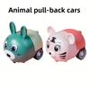 Plastic Inertia Animal Car With Panda Rabbit Tiger Exterior Design For Kids