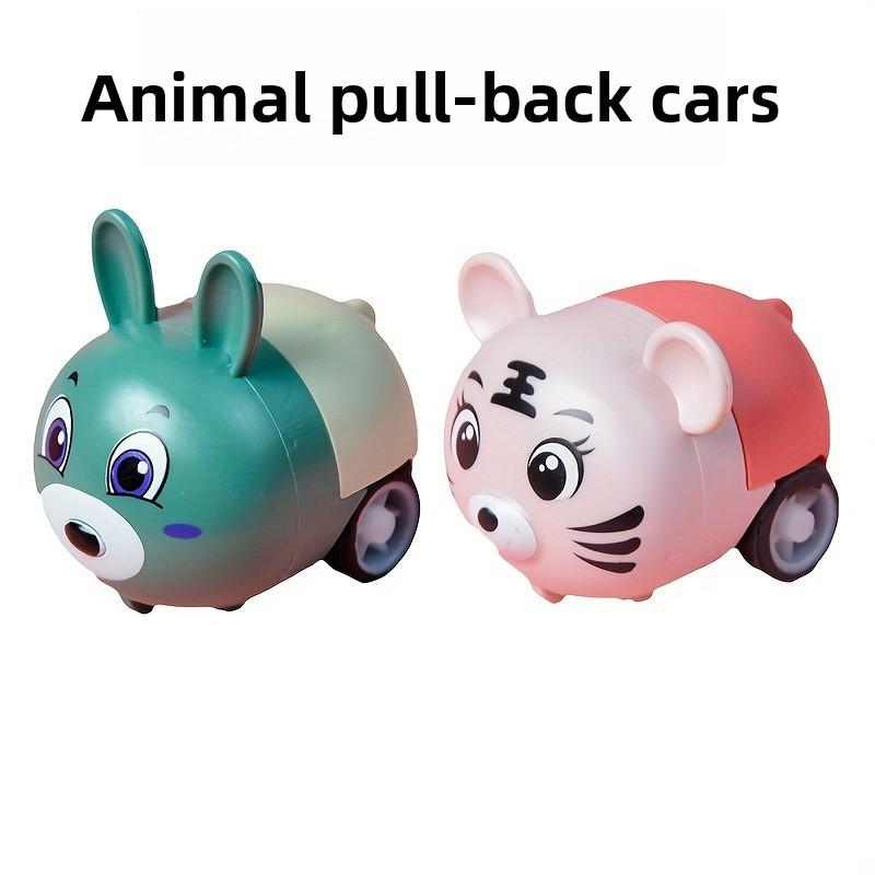 Plastic Inertia Animal Car With Panda Rabbit Tiger Exterior Design For Kids