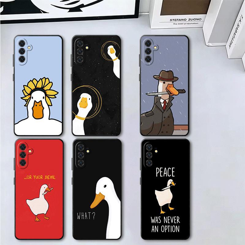Funny Cartoon Goose Game Soft Phone Case for Samsung A17 A37 A57 A16 A26 A36 A56 A15 A25 A35 A55 A14 A24 A34 A54 A13 A23 A33 A53