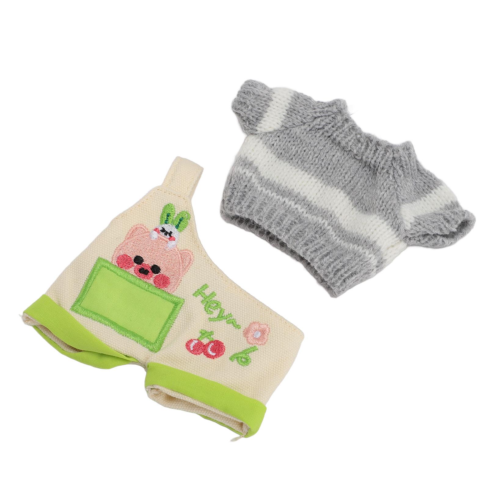 

Plushie Doll Clothes Pattern Soft and Comfortable 20cm Plush Doll Outfit Coat Pants