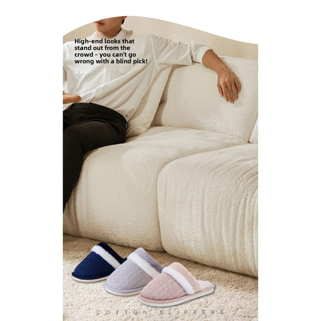 Winter Hairy Slippers, Home Anti Slip Slippers, Men's Indoor Plush Cotton Slippers, Women's Slippers
