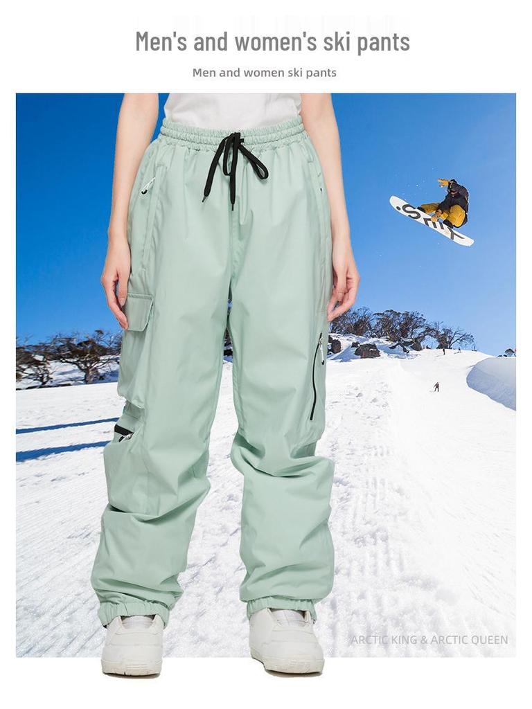 Unisex Ski Pants 2024-25: Windproof, Waterproof, Insulated for Outdoor Snowboarding