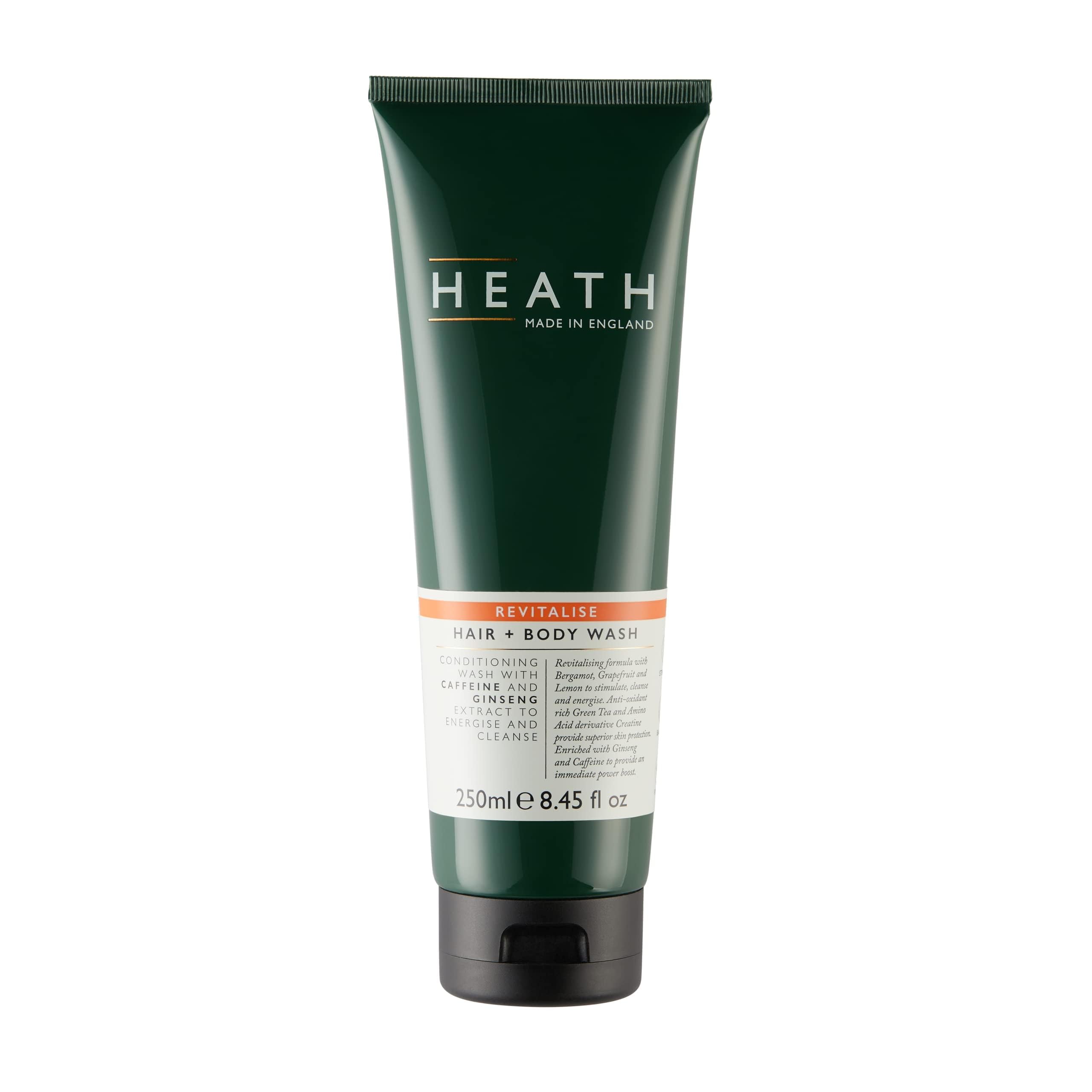 

HEATH Revitalize Hair & Body Wash 250ml Citrus Scent All-in-One Shampoo & Body Soap for Whole Body Use, Made with Plant-Derived Ingredients, Men s