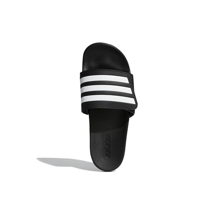New Adidas Adilette Comfort Adjustable Slide 'Black White' GZ8951