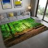 Green Forest Trees Flowers Streams Natural Landscape 3D Visual Effect Bedroom Non-slip Floor Mat Bathroom Large Size Mat