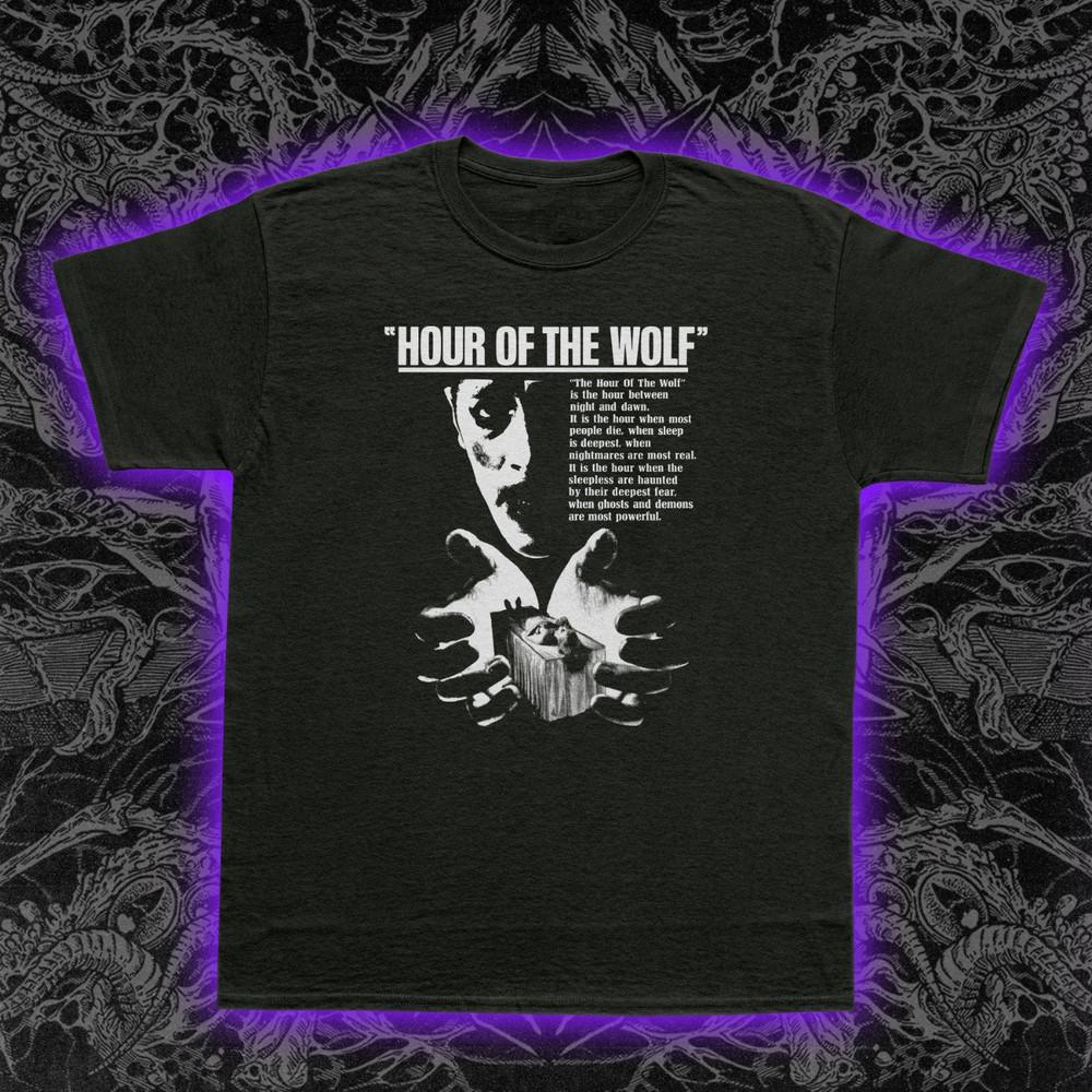 

Hour of the Wolf T-Shirt Ingmar Bergman Horror Art Film Tee Surreal Gothic 4XL