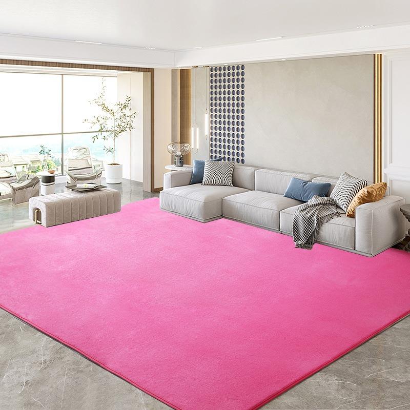 Soft Coral Fleece Carpet For Living Room Sofa Coffee Table Rug Kids Bedroom Soundproof Mat Balcony Cushion Home Decor Gray
