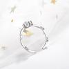 Korean Gradient Moonstone Reindeer Ring - Adjustable Women's Christmas Accessory