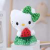 Cute Floral Dress Plush Cat Keychain Cartoon Doll Bag Charm Kawaii Pendant Accessory