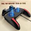 H10 Gaming Handheld Grip Game Controller Joystick Gamepad For Pubg Trigger Cooling Fan Cooler Phone 5000mAh battery/USB Powered