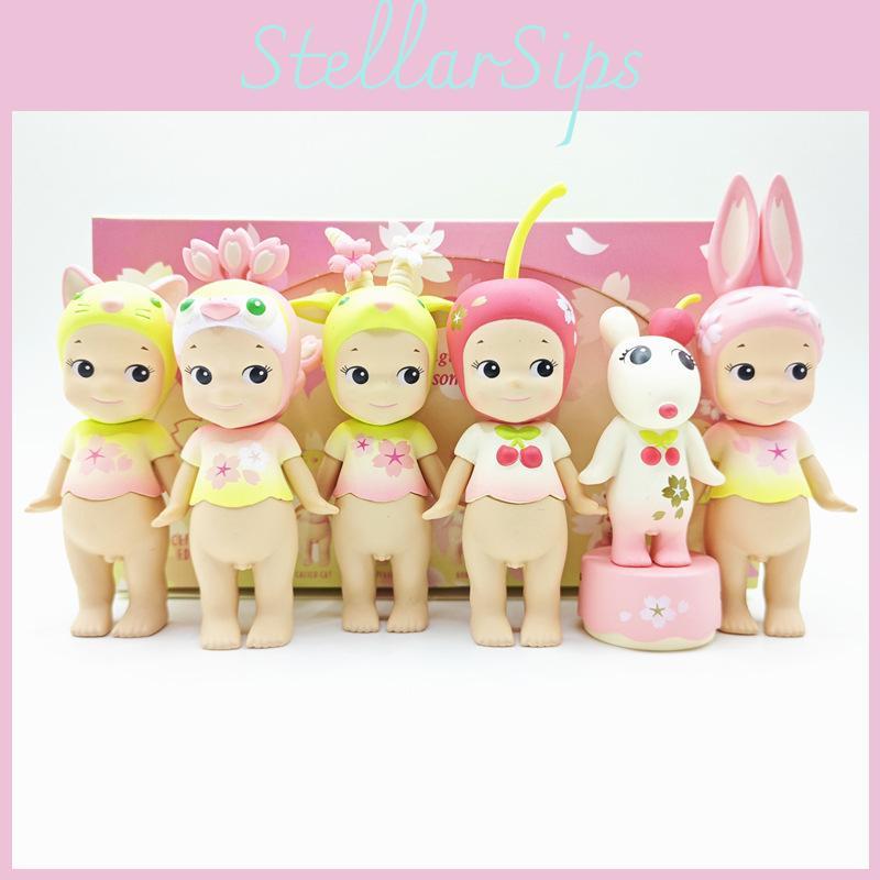 Captivating Cherry Pvc Blossom Angel Figurines Spring Collection Blind Box Ideal For Decorative Cake Accessories Gifts And