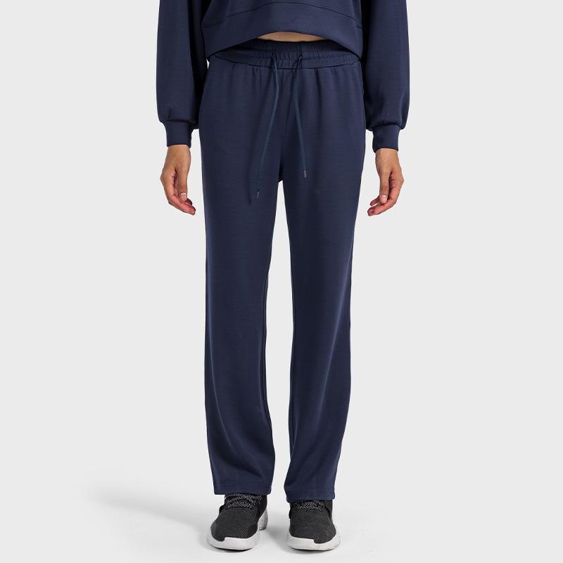 Autumn and Winter Loose Leisure Sports Straight Sweatpants Women's Liquid Air Layer Soft Waxy Skin-friendly Fashion Versatile