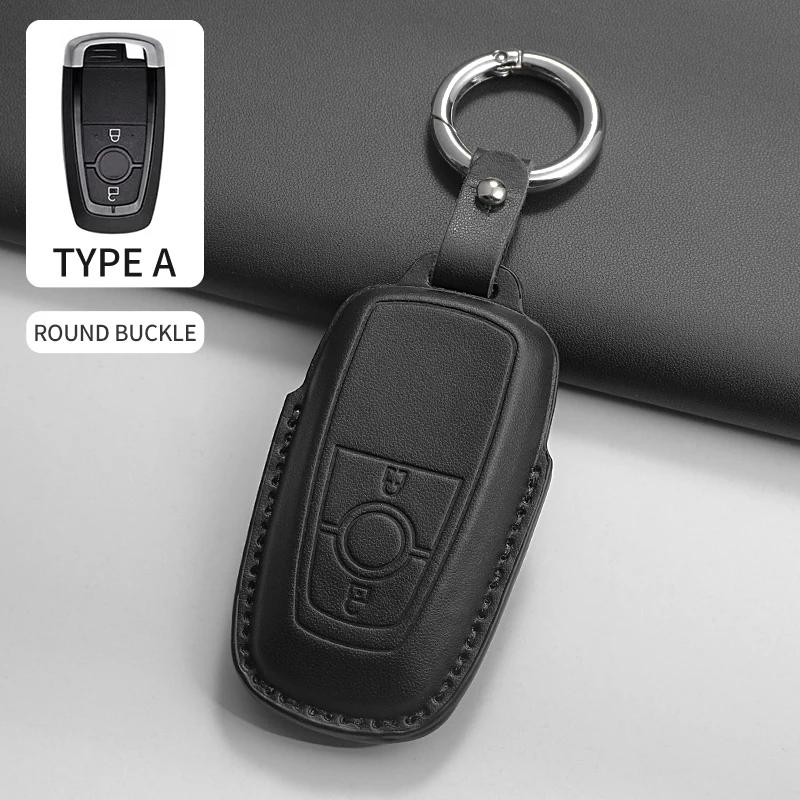 Car Key Case Cover for Ford Ranger Wildtrak Focus C-Max Galaxy Mondeo Explorer Edge EcoSport for Mustang Car Key Case Shell Fob