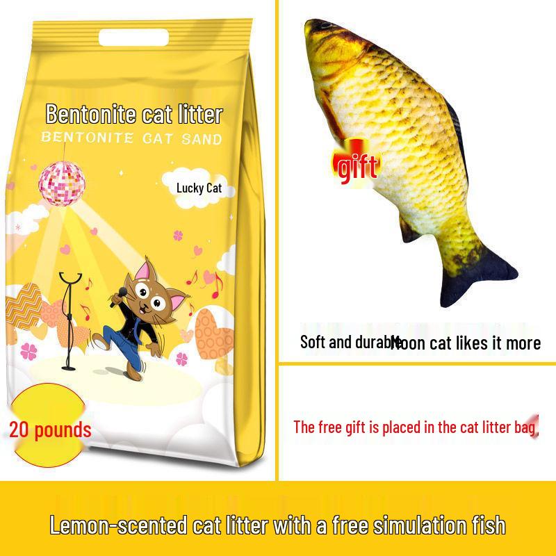 Lemon Deodorizing Bentonite Cat Litter - 1 Kg
