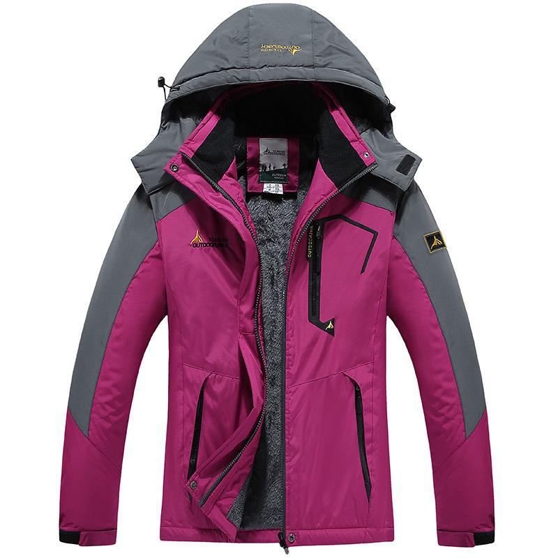 Unisex Plus Size Outdoor Velvet Jackets for Mountaineering