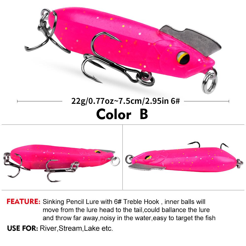 Tossing Slow Half Stick Soft Rubber Trembling Type Lure Weever Mandarin Fish Topmouth Culter Lure