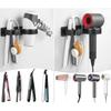 Self Adhesive Installation Blow Dryer Rack Convenient Hair Dryer Wall Shelf Aluminum Stand Holder for Bathrooms