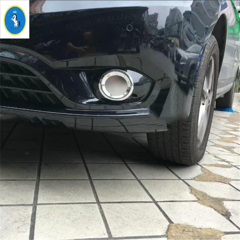 ABS Chrome Front Fog Light Lamp Ring Circle Frame Eyebrow Sticker Cover Trim Accessories For Mercedes-Benz Vito W447 2017 -