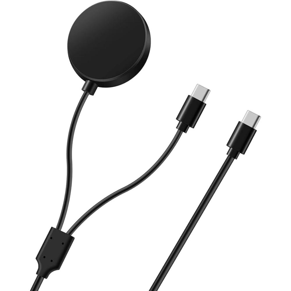 2-in-1 charger for Samsung Galaxy Watch 8/7/6/4 Classic USB-C smartwatch and smartphone charger replacement charging base cable