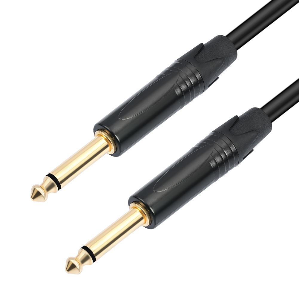 1/4 Inch Guitar Instrument Cable Nylon Braid 1/4 Inch To 1/4 Inch TS Straight Cable Quarter Inch 6.35mm Interconnect Line